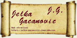 Jelka Gačanović vizit kartica